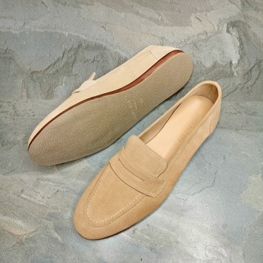 Unlined Beige Suede 